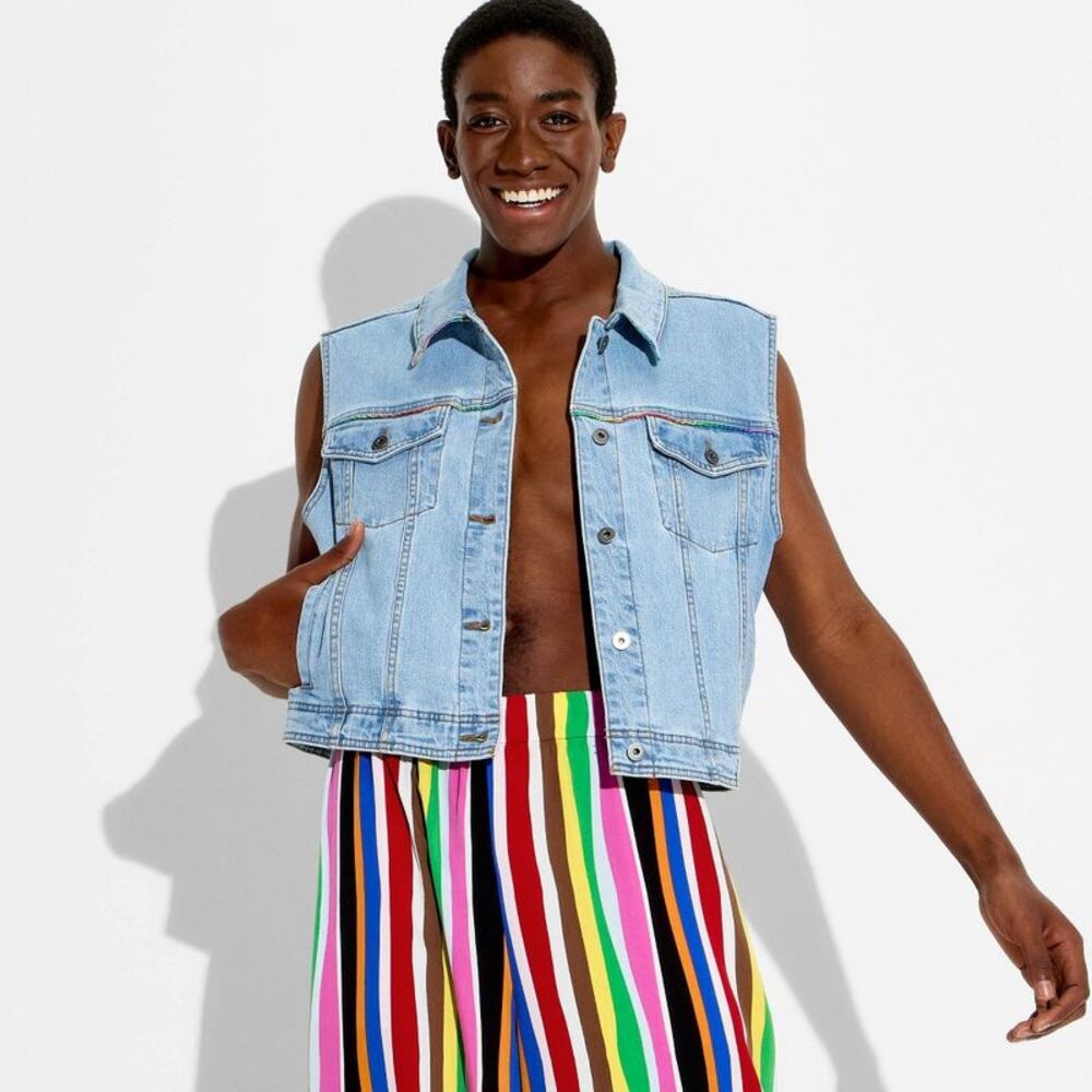 Pride Adult Vest - Light Blue Denim M